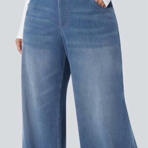 Halara Women's Wide-Leg Blue Jeans 3X